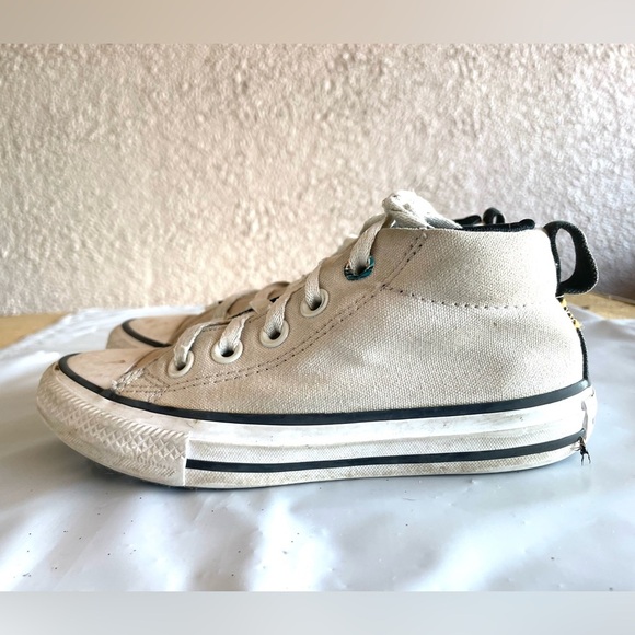 Converse Chuck Taylor All Star Natural Ivory Malden Street Shoes Youth Size 12 - Picture 2 of 8